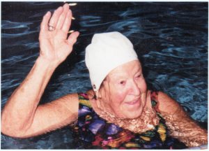 Ruth Earle in pool